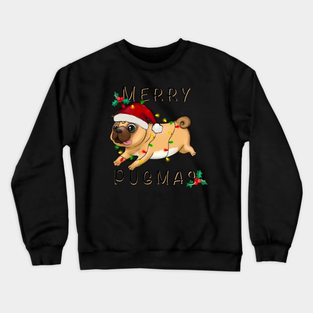 Merry Pugmas Crewneck Sweatshirt by TeesByKimchi